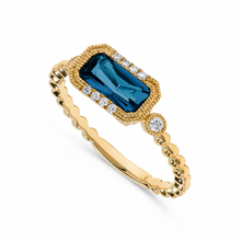 Load image into Gallery viewer, 14K Yellow Gold London Blue Topaz and Diamond Necklace
