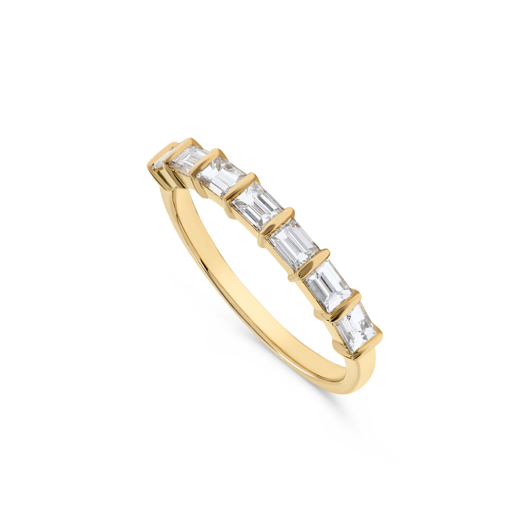 14K Gold Baguette Diamond Band 0.75cts