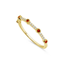Load image into Gallery viewer, 14K Gold Ruby &amp; Diamond Band

