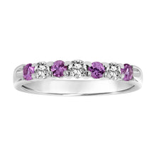 Load image into Gallery viewer, 14K Gold Gemstone &amp; Diamond Band - Birthstone Bands

