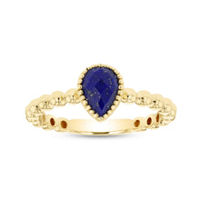 Load image into Gallery viewer, 14K Gold Pear Shape Birth Stone Bead Ring
