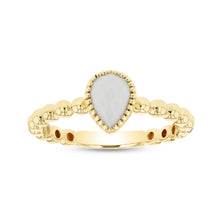 Load image into Gallery viewer, 14K Gold Pear Shape Birth Stone Bead Ring
