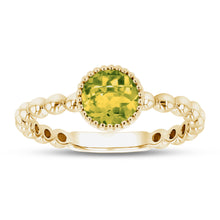 Load image into Gallery viewer, 14K Gold Round Birth Stone Bead Ring
