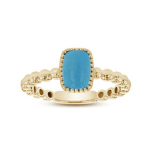 Load image into Gallery viewer, 14K Gold Cushion Birth Stone Bead Ring
