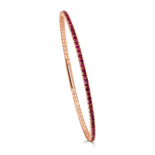 Load image into Gallery viewer, 14K Gold Ruby Flex Bangle
