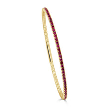 Load image into Gallery viewer, 14K Gold Ruby Flex Bangle
