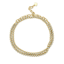 Load image into Gallery viewer, 14K Yellow Gold Diamond Tennis Necklace / Bracelet 2.15cts
