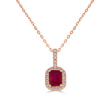 Load image into Gallery viewer, 14K Yellow Gold Ruby &amp; Diamond Pendant
