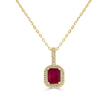 Load image into Gallery viewer, 14K Yellow Gold Ruby &amp; Diamond Pendant
