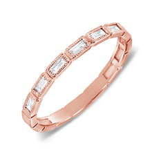 Load image into Gallery viewer, 14K Gold Diamond Baguette Band
