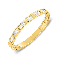 Load image into Gallery viewer, 14K Gold Diamond Baguette Band

