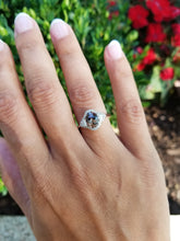 Load image into Gallery viewer, 18K White Gold Fancy Color Sapphire &amp; Diamond Ring
