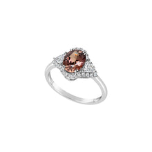 Load image into Gallery viewer, 18K White Gold Fancy Color Sapphire &amp; Diamond Ring
