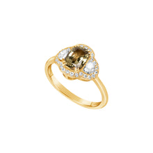 Load image into Gallery viewer, 18K Yellow Gold Fancy Color Sapphire &amp; Diamond Ring
