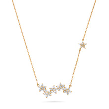 Load image into Gallery viewer, 14K Gold Diamond Flower Pendant
