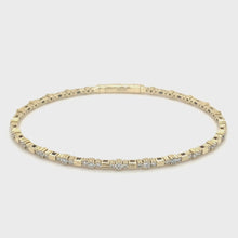 Load and play video in Gallery viewer, 14k Gold 1.55ct Diamond Flexible Bangle
