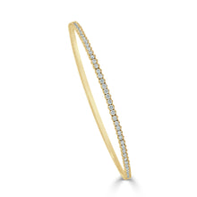 Load image into Gallery viewer, 14k Gold 3/4ct Diamond Flexible Stackable Bangle

