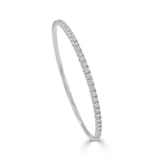 Load image into Gallery viewer, 14k Gold 1.45ct Diamond Single Row Flexible Stackable Bangle
