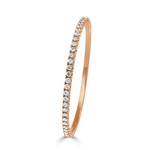 Load image into Gallery viewer, 14k Gold 3ct Diamond Flexible Stackable Bangle
