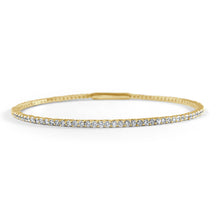 Load image into Gallery viewer, 14K Gold 1.70ct Diamond Flexible Stackable Bangle

