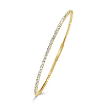 Load image into Gallery viewer, 14K Gold 1.70ct Diamond Flexible Stackable Bangle
