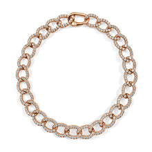 Load image into Gallery viewer, 14K Gold Diamond Link Bracelet 7&quot;
