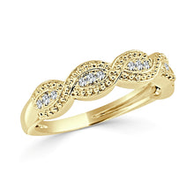 Load image into Gallery viewer, 14K Gold &amp; Diamond Twist Stackable Band
