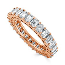 Load image into Gallery viewer, 14K White Gold Emerald Cut Diamond Eternity Band
