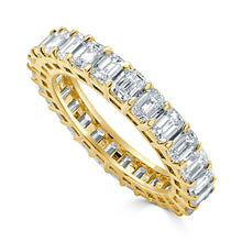Load image into Gallery viewer, 14K White Gold Emerald Cut Diamond Eternity Band
