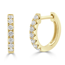 Load image into Gallery viewer, 14K Gold 0.20ct Diamond Huggie Earrings

