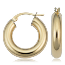 Load image into Gallery viewer, 14K Gold Hoop Earrings 4 x 15mm
