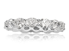 Load image into Gallery viewer, Platinum Oval Diamond Eternity Band Sz 7
