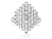 Load image into Gallery viewer, 14K White Gold Diamond Baguette Ring
