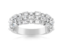 Load image into Gallery viewer, 14K White Gold Diamond 3-Row Band
