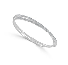 Load image into Gallery viewer, 14k Gold 3.40ct Diamond Flexible Crossover Bangle
