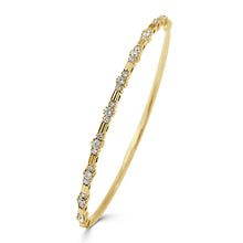 Load image into Gallery viewer, 14k Gold 0.75ct Diamond Flexible Stackable Bangle

