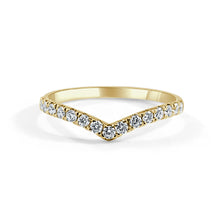 Load image into Gallery viewer, 14K Gold &amp; Diamond V Ring
