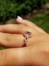 Load image into Gallery viewer, 14K Rose Gold Morganite &amp; Diamond Ring -Size 6.5
