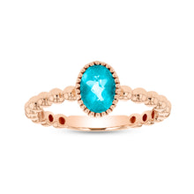 Load image into Gallery viewer, 14K Gold Oval Birth Stone Bead Ring
