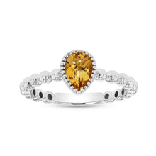 Load image into Gallery viewer, 14K Gold Pear Shape Birth Stone Bead Ring
