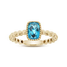 Load image into Gallery viewer, 14K Gold Cushion Birth Stone Bead Ring
