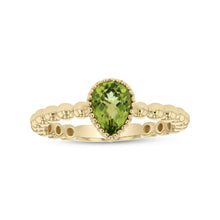 Load image into Gallery viewer, 14K Gold Pear Shape Birthstone Bead Ring

