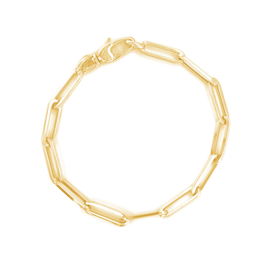 14K Yellow Gold Medium Link Bracelet 7