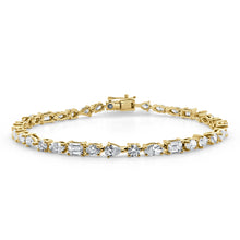 Load image into Gallery viewer, 14K Gold Diamond Fancy Shape Bracelet
