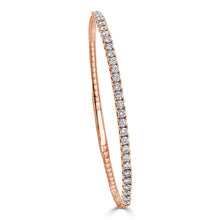 Load image into Gallery viewer, 14K Gold Diamond Flexible Bangle
