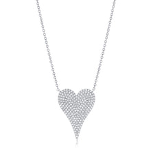 Load image into Gallery viewer, 14K Gold Diamond Pave Heart Necklace
