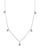 Load image into Gallery viewer, 14K Gold 0.50ct Diamond Tear Drop Station Necklace
