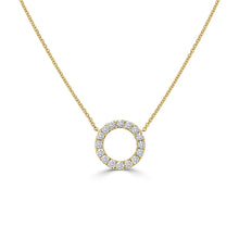 Load image into Gallery viewer, 14K Gold Circle Diamond Pendant
