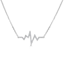 Load image into Gallery viewer, 14K Gold Diamond Heart Beat Necklace
