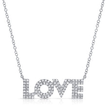 Load image into Gallery viewer, 14K Gold Diamond LOVE Necklace
